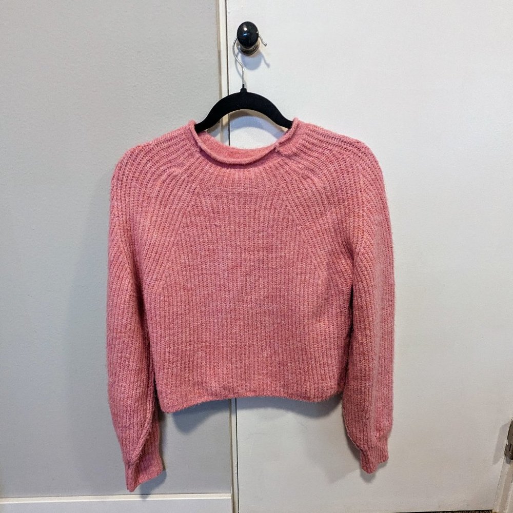 Topshop pink knit sweater